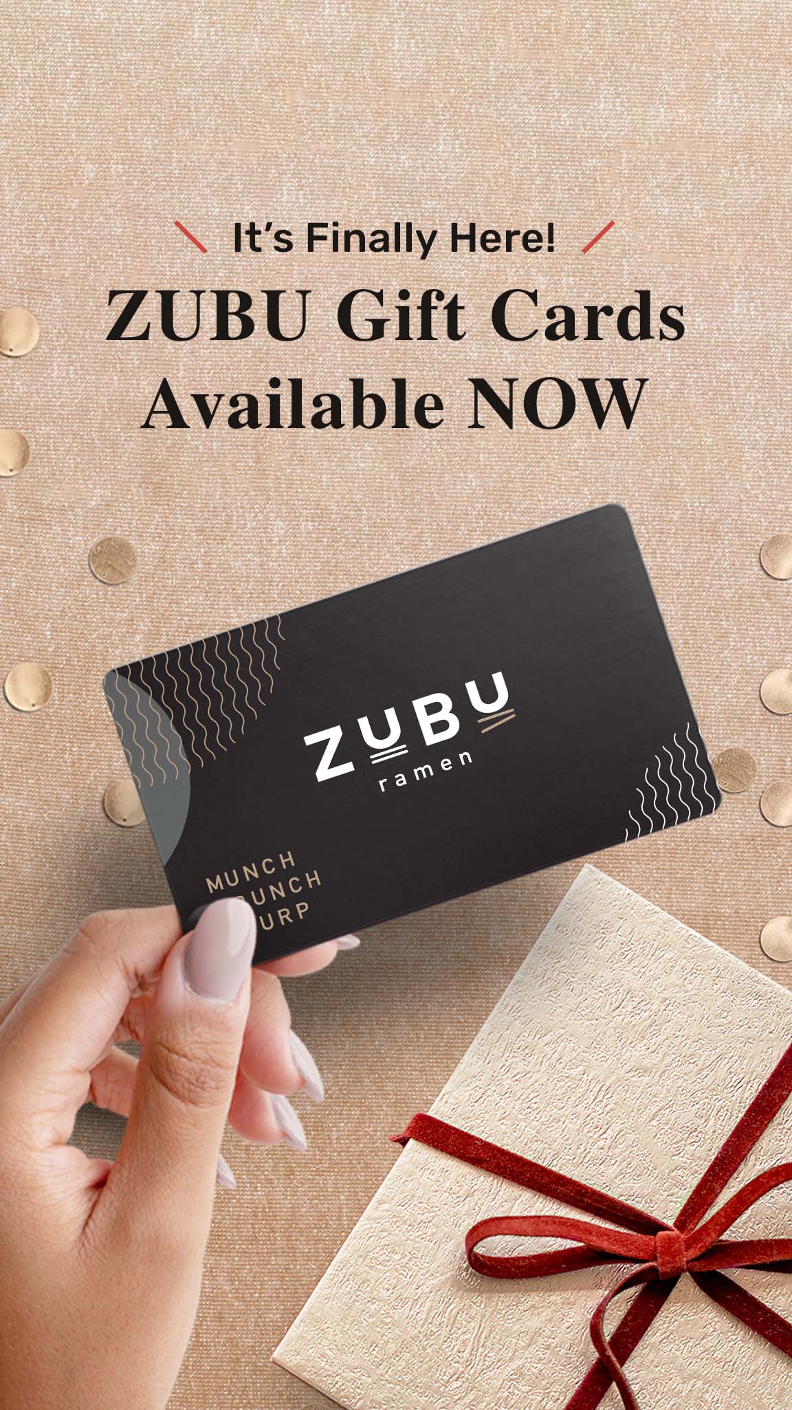 ZUBU Gift Cards Available NOW